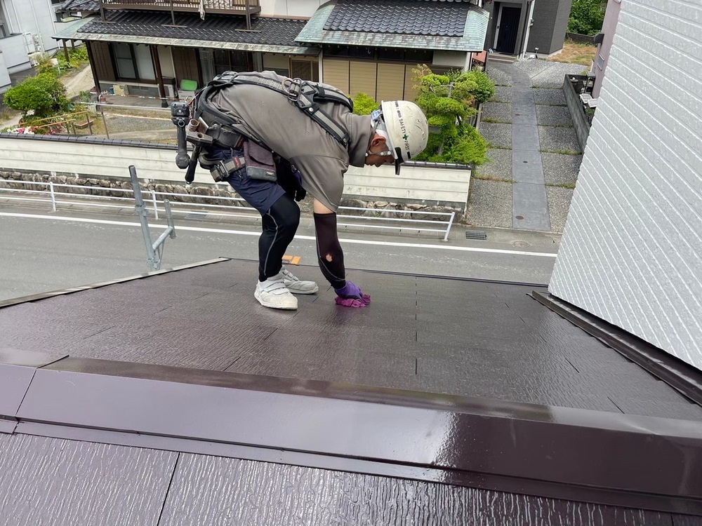 通常塗装部分の仕上がり確認