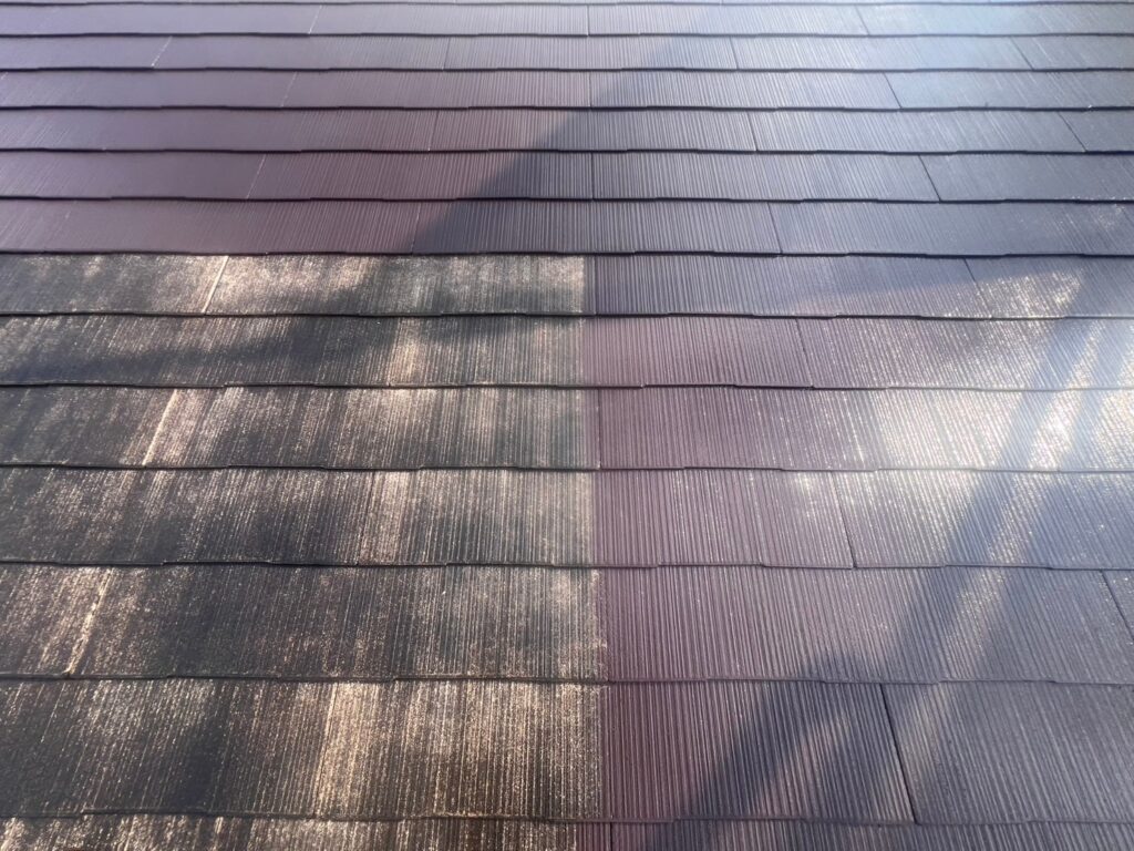 塗り重ねて色と艶を揃える屋根塗装の工程