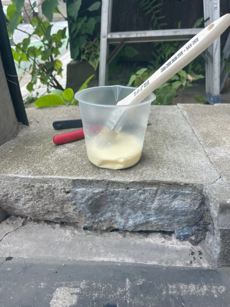 補修材を使用した亀裂補修
